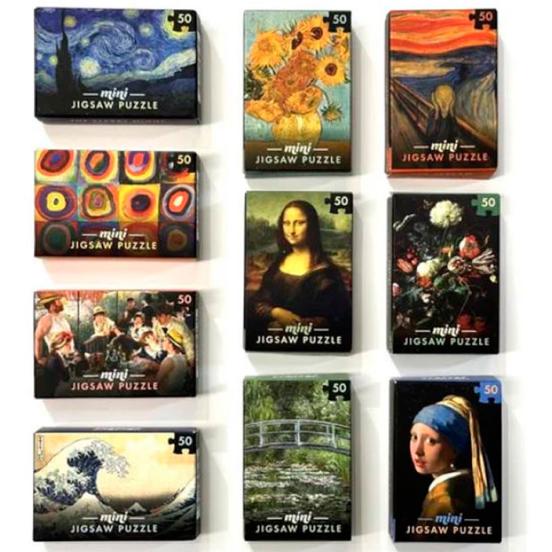 Mini Masterpieces Puzzle - Minipuzzle de 50 piezas de obras de arte famosas