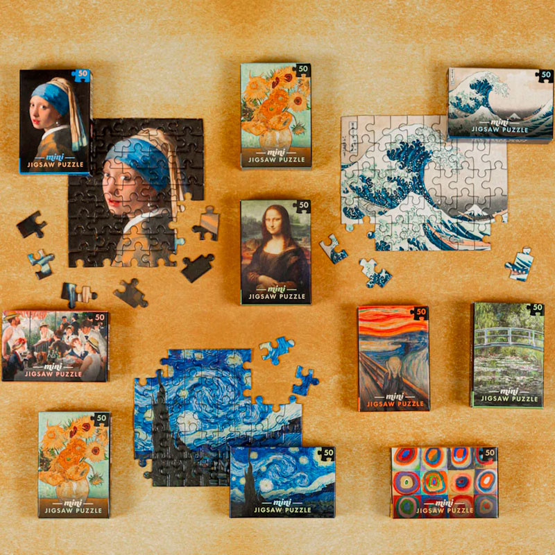 Mini Masterpieces Puzzle - Minipuzzle de 50 peces d'obres d'art famoses