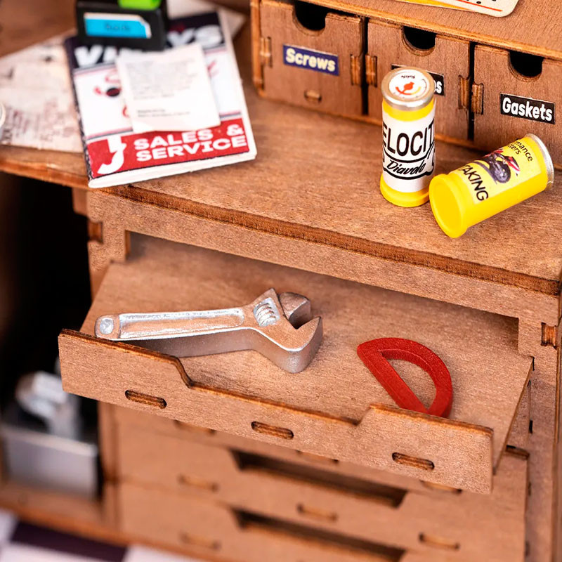 Maqueta taller de coches Garage Workshop - DIY Miniature House