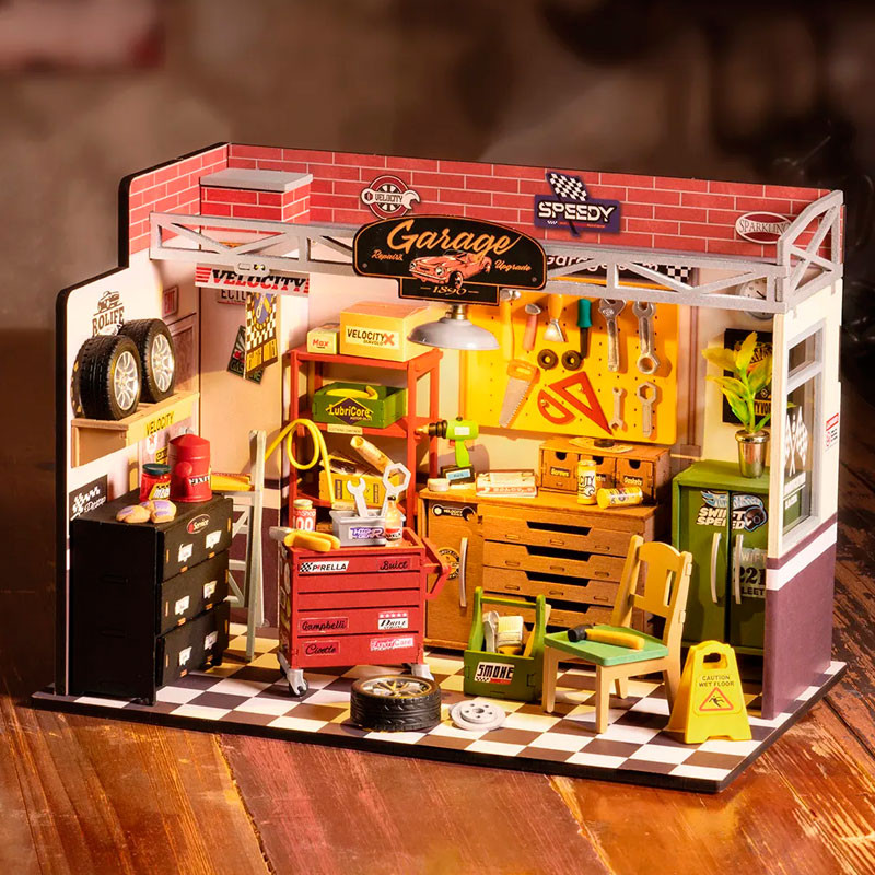 Maqueta taller de coches Garage Workshop - DIY Miniature House