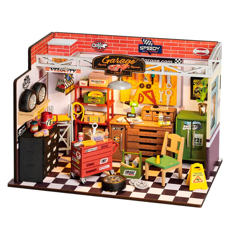 Maqueta taller de coches Garage Workshop - DIY Miniature House