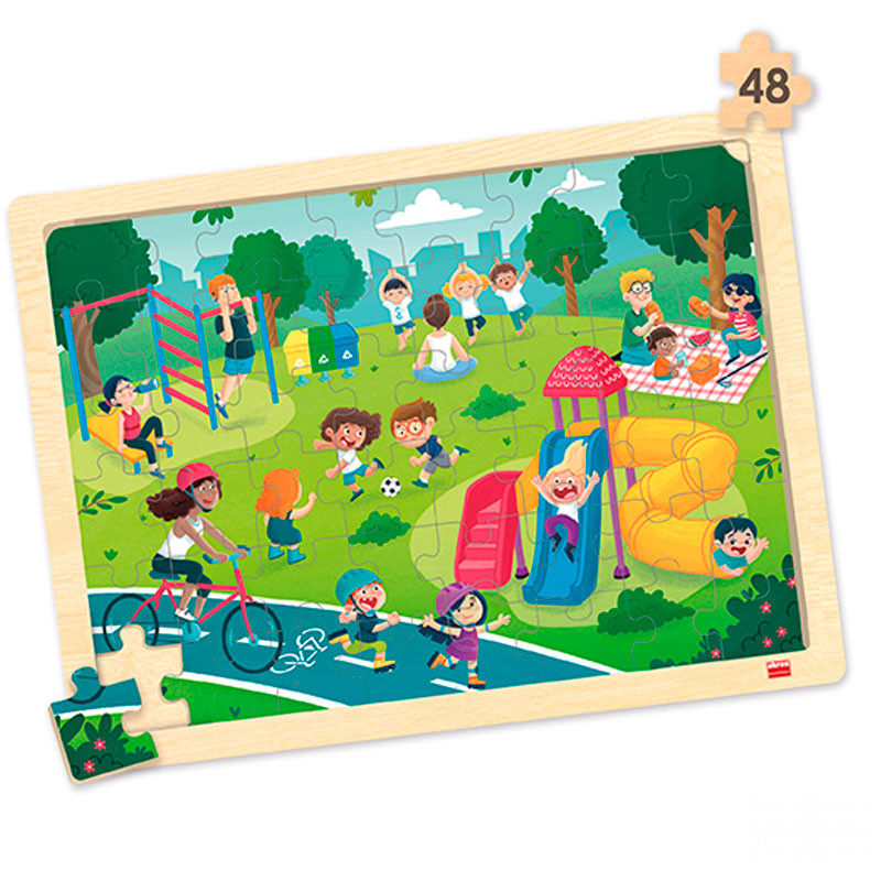 Set de puzzles de madera sostenible - Lugares, Respeto y Convivencia