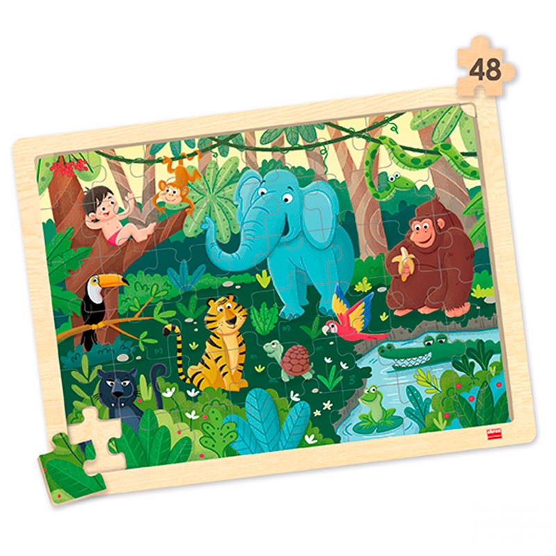 Set de puzzles de madera sostenible - Lugares, Respeto y Convivencia