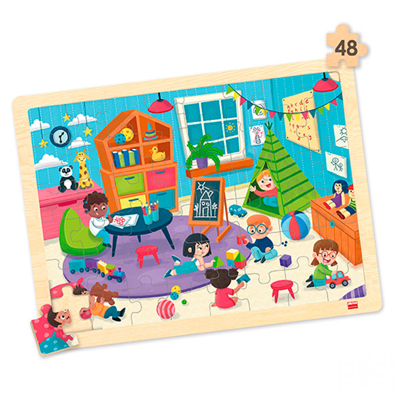 Set de puzzles de madera sostenible - Lugares, Respeto y Convivencia