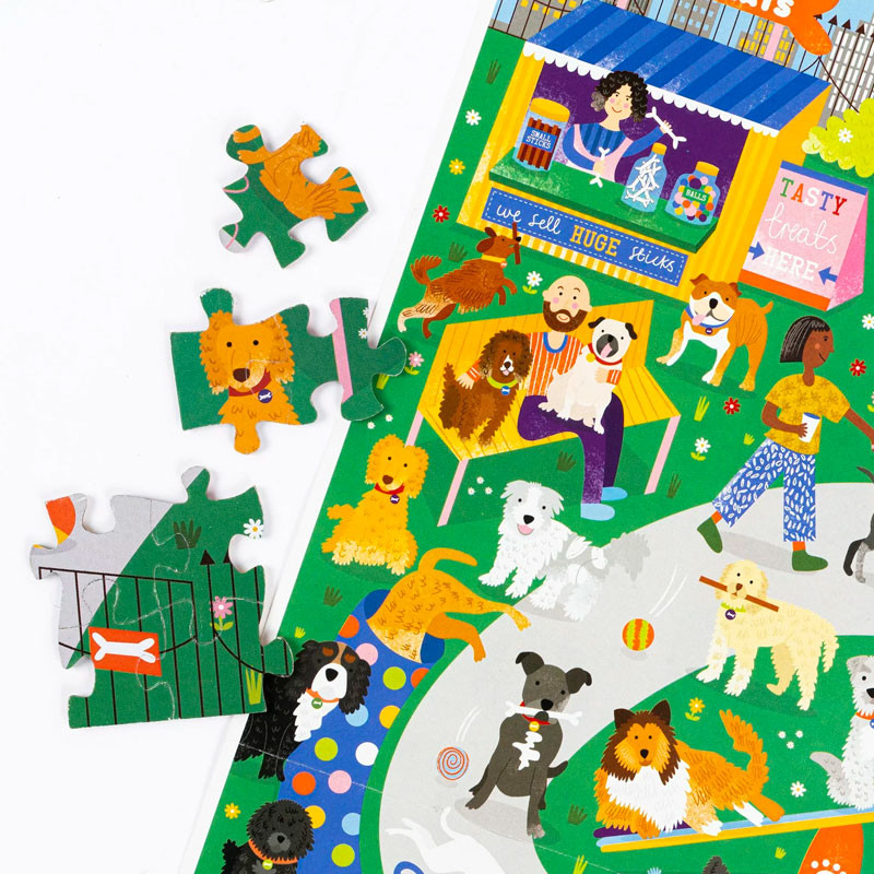 Puzzle de 500 piezas CAT CAFÉ & DOG PARK ( Doble cara )