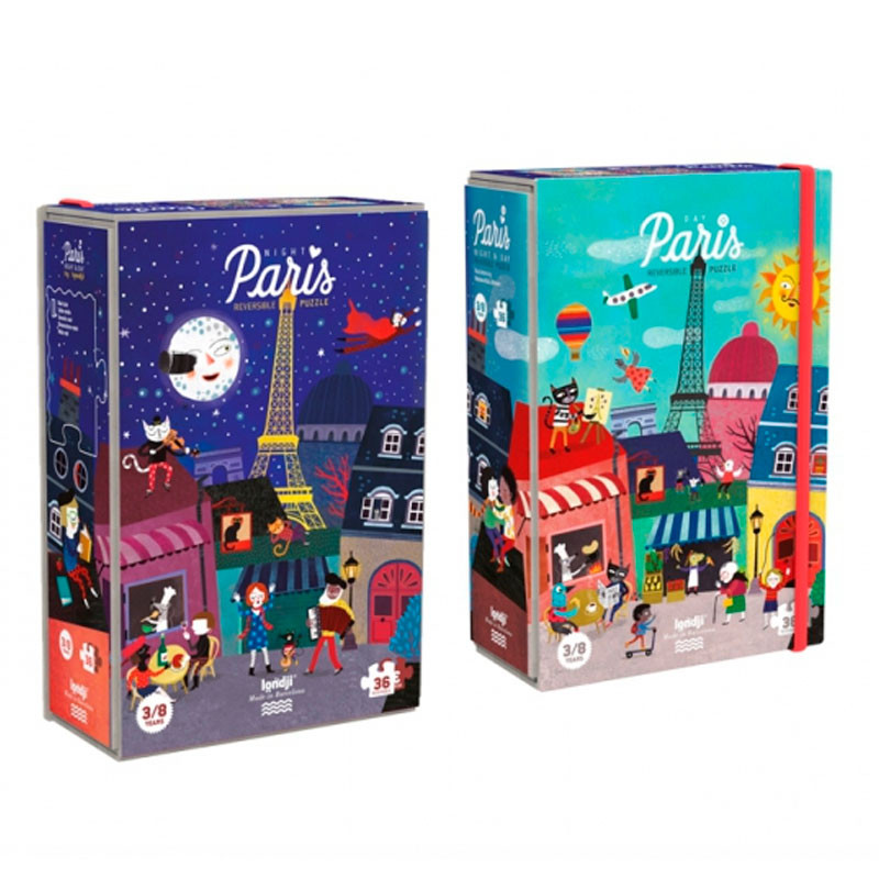 Night & Day in Paris - Puzle reversible 36 peces