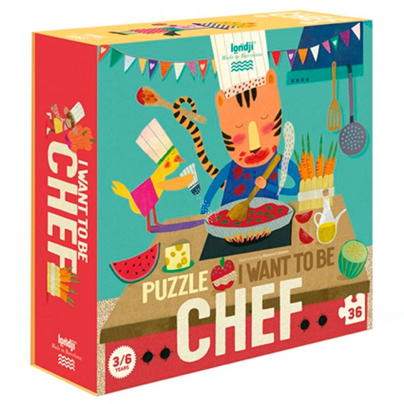 Puzzle de 36 piezas I want to be... - ¡Quiero ser Chef!