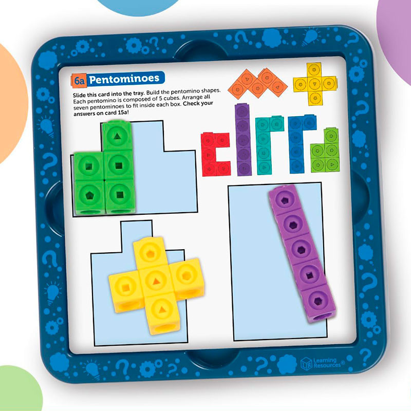 Tauler de reptes MATHLINK CUBES - 40 puzles i desafiaments lògics