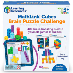 Tablero de retos MATHLINK CUBES - 40 puzzles y desafíos lógicos