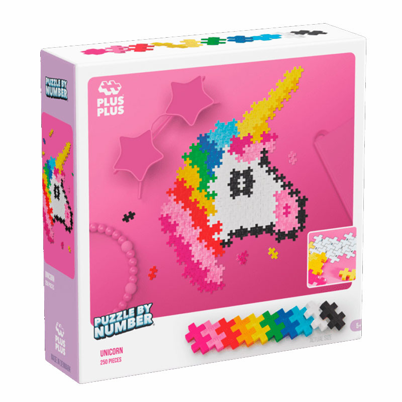 Plus-Plus Puzzle by Number Unicornio - 250 piezas