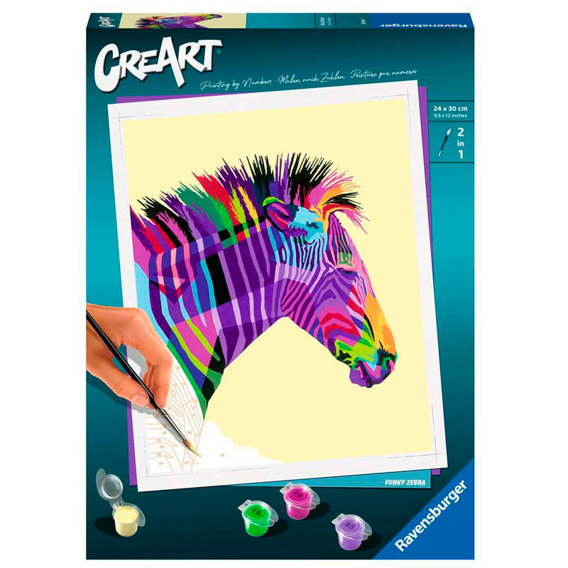 Kit per a pintar per números CreArt - Zebra