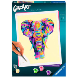 Kit para pintar por números CreArt - Elefante