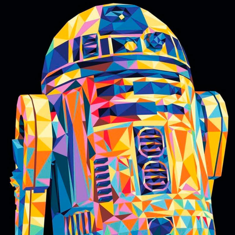 Kit para pintar por números CreArt - STAR WARS R2-D2