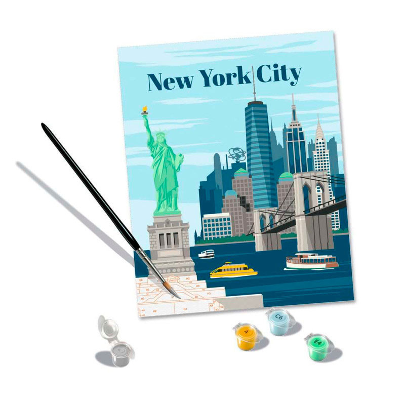 Kit para pintar por números CreArt - NUEVA YORK