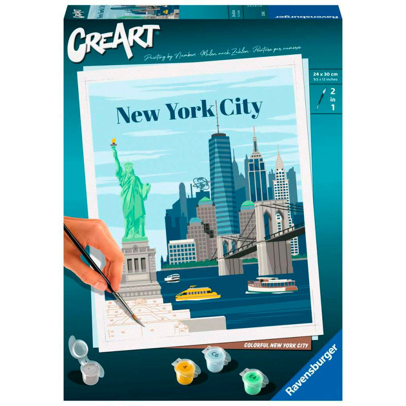 Kit para pintar por números CreArt - NUEVA YORK