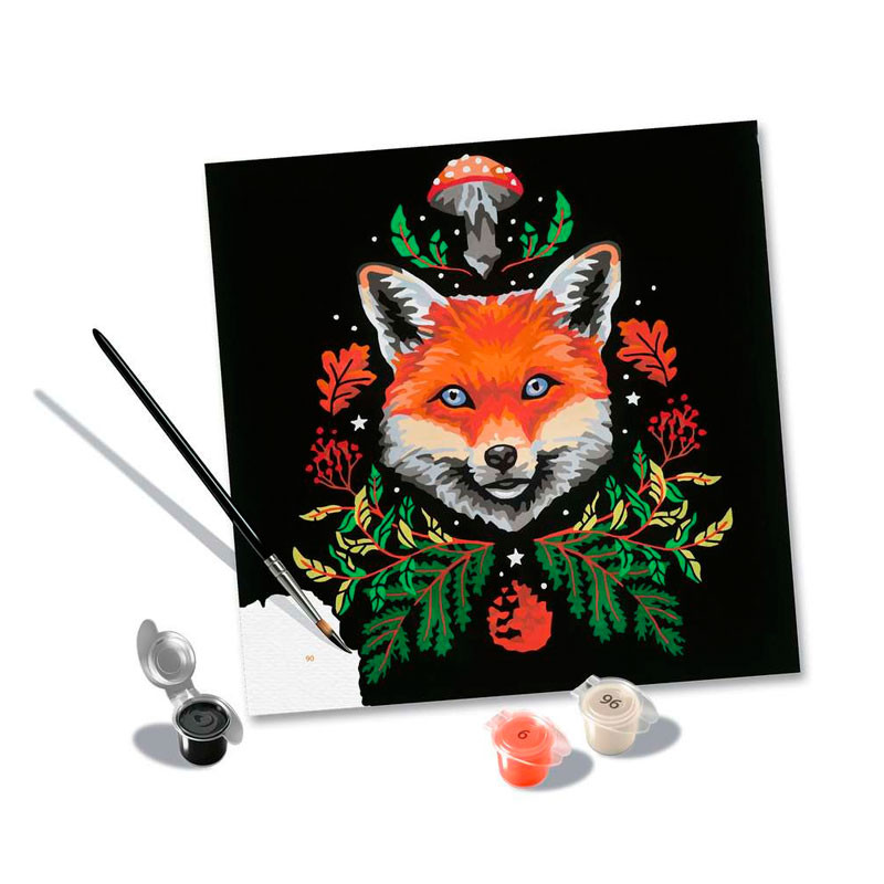 Kit para pintar por números CreArt - Zorro PIXIE COLD