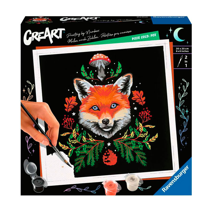 Kit per a pintar per números CreArt - PIXIE COLD FOX