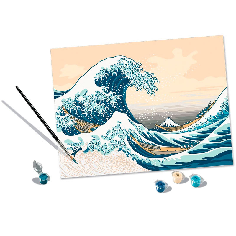 Kit para pintar por números CreArt - Art Collection La Gran Ola de Katsushika Hokusai