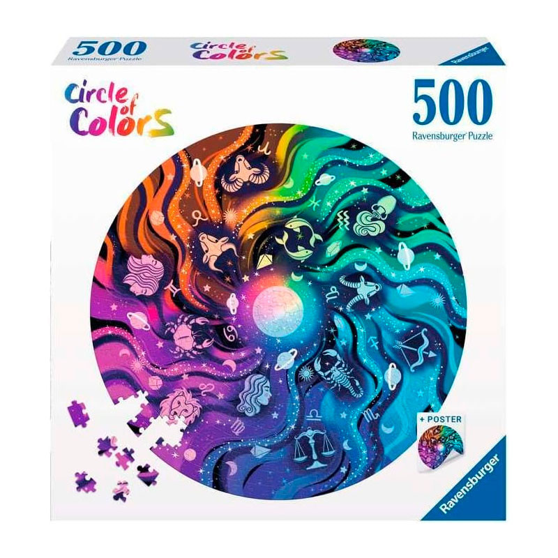 Puzle Circular - Circle of Colors Astrologia - 500 peces