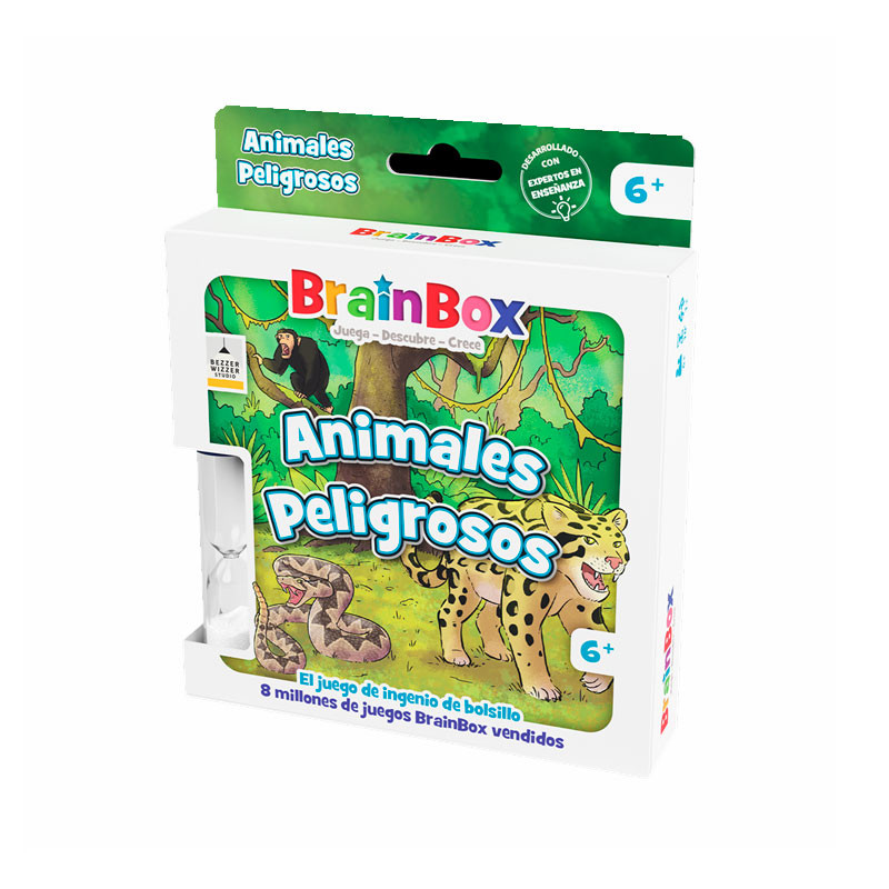 BrainBox POCKET Animals Perillosos - Joc de memòria i preguntes ràpides