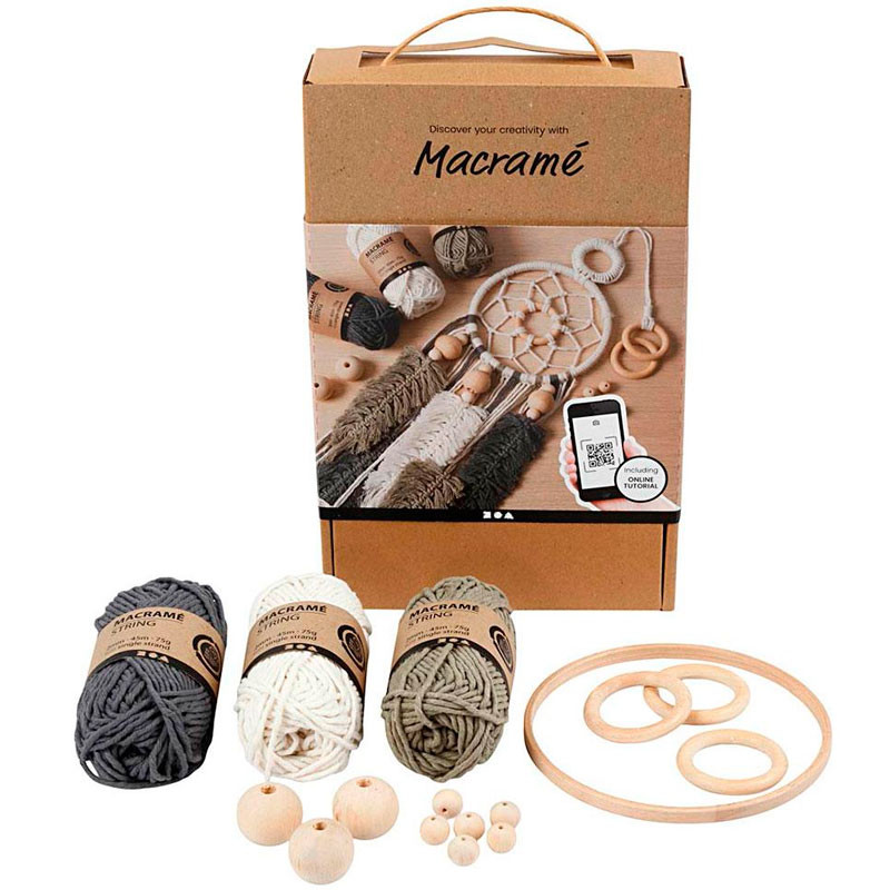 Set Aprèn MACRAMÉ - Tècniques bàsiques per a construir un Atrapasomnis