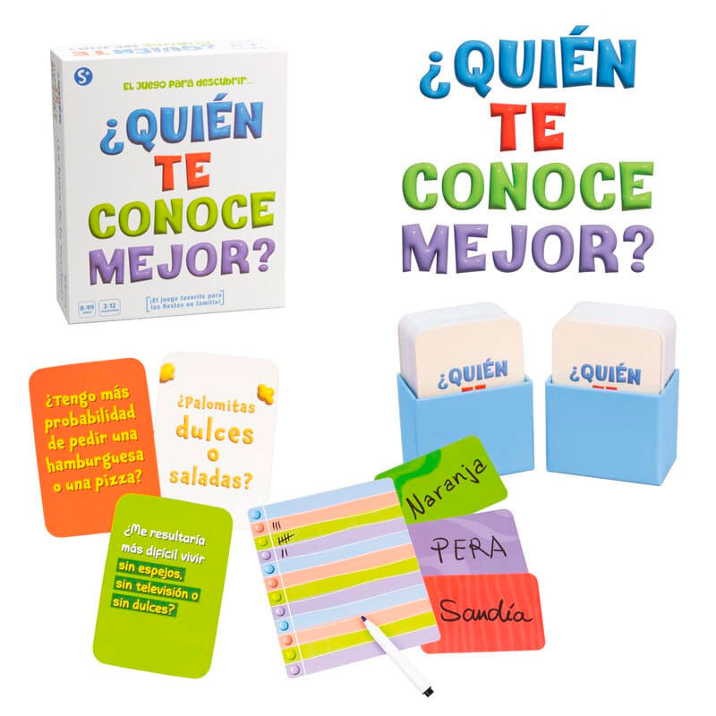 ¿Quién te conoce mejor? - joc de socialització amb preguntes i respostes per a 2-12 jugadors