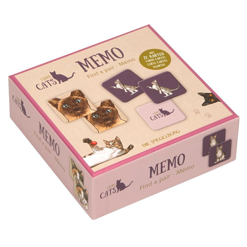 Memo Gatos I Love Cats - juego de memoria para 2-6 jugadores