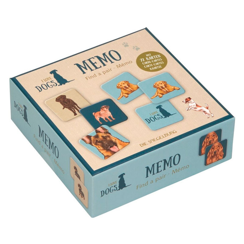 Memo Perros I Love Dogs - juego de memoria para 2-6 jugadores