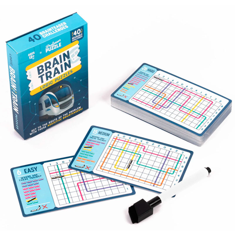 Brain Train Logic Puzles - targetes amb reptes reutilitzables per a 1 jugador