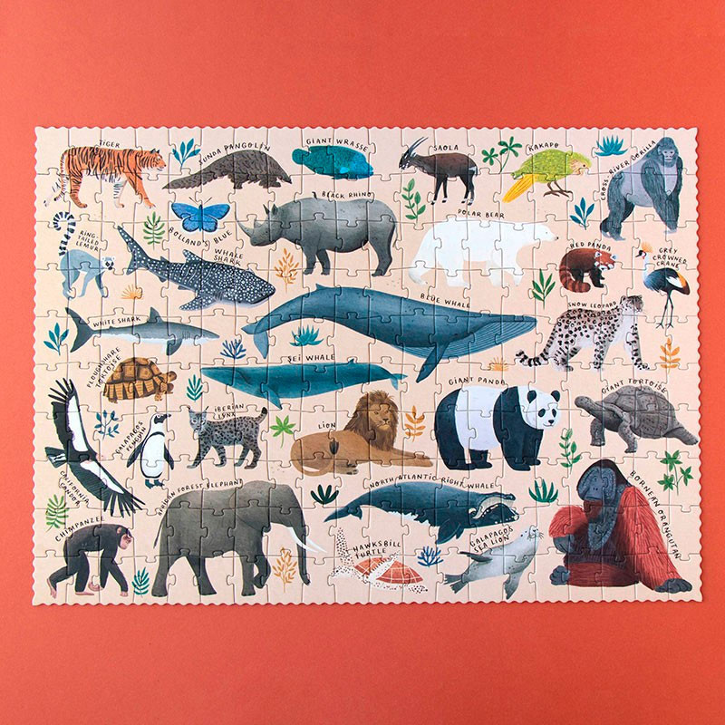 LIFE - El puzzle de los animales en peligro de extinción de Londji - 200 piezas