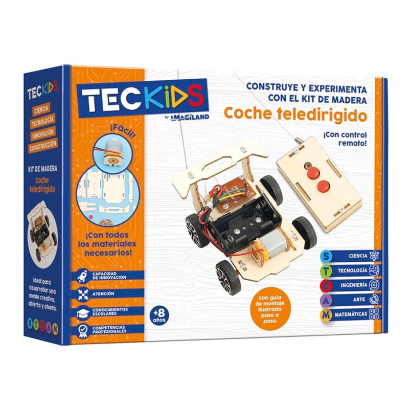 Coche Teledirigido de madera para construir de TECKIDS by Imagiland (STEAM)