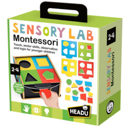 Sensory Lab Montessori - Encaje y clasificador de formas geométricas de madera