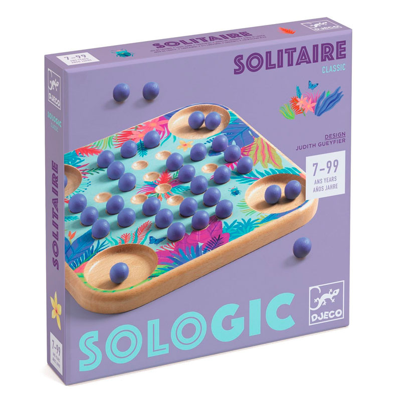 Solitari Classic de fusta SOLOGIC - Joc de lògica per a 1 jugador