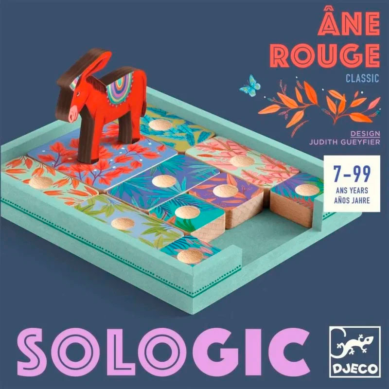 Âne Rouge Classic - Joc de lògica de fusta per a 1 jugador - SOLOGIC