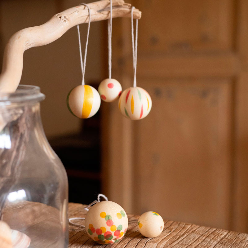 Decoración Navideña de madera - Ornaments Nº5 Wonder Balls