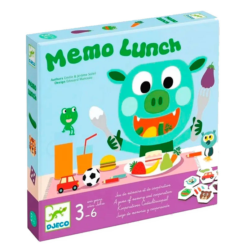 Memo LUNCH - joc cooperatiu de memòria per a 2-5 jugadors