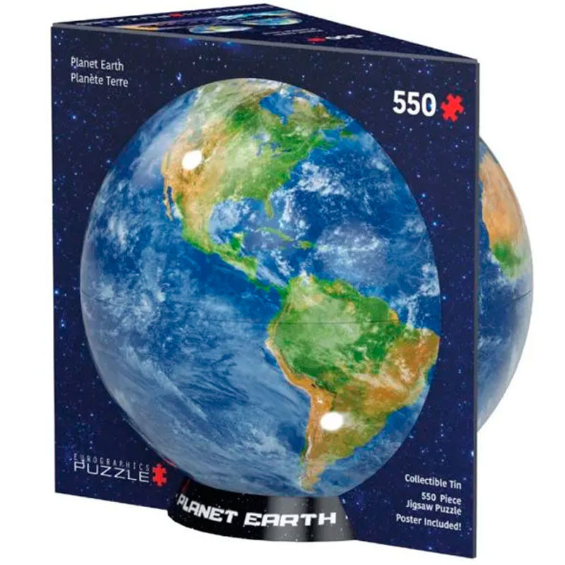 Puzzle 550 Piezas - Planeta Tierra (Globo Metálico)