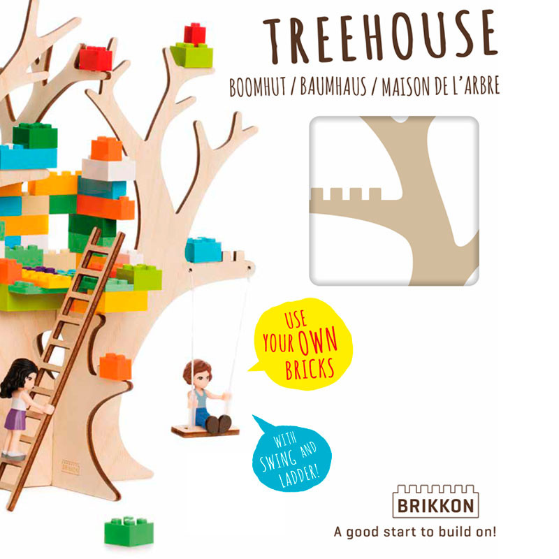 Casa de l'arbre fusta Brikkon - (blocs no inclosos)