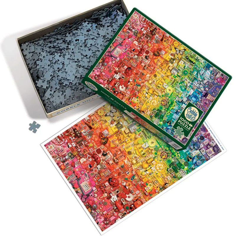 Puzle Cobble Hill Colourful Rainbow - 1000 peces (random cut)