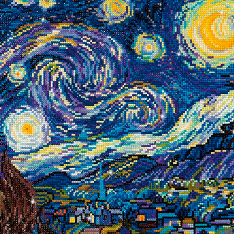 Pintar con diamantes Diamond Dotz - Starry Night (Van Gogh)