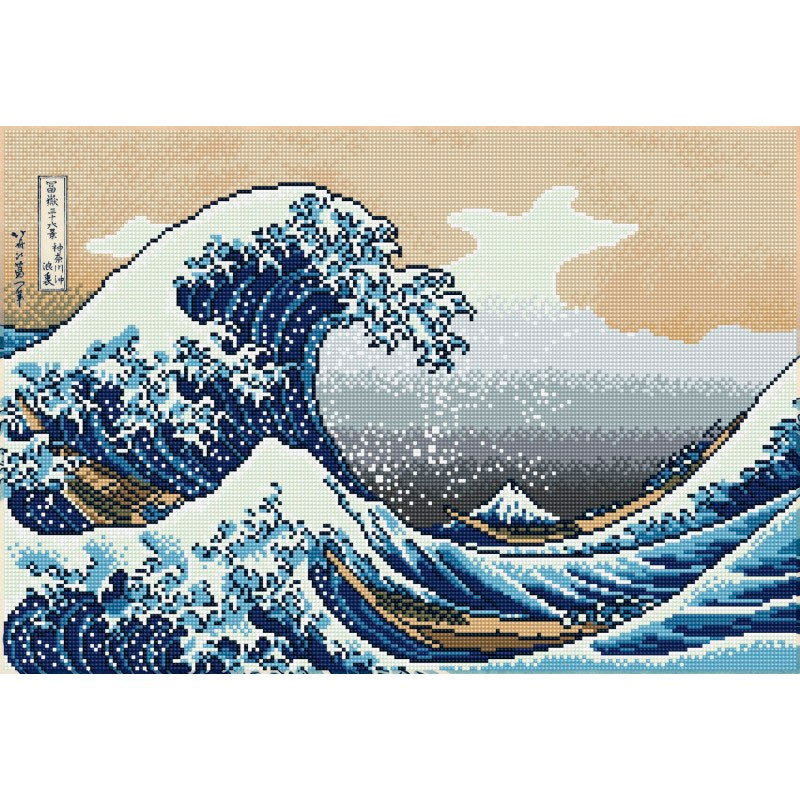 Pintar con diamantes Diamond Dotz - The Great Wave off Kanagawa