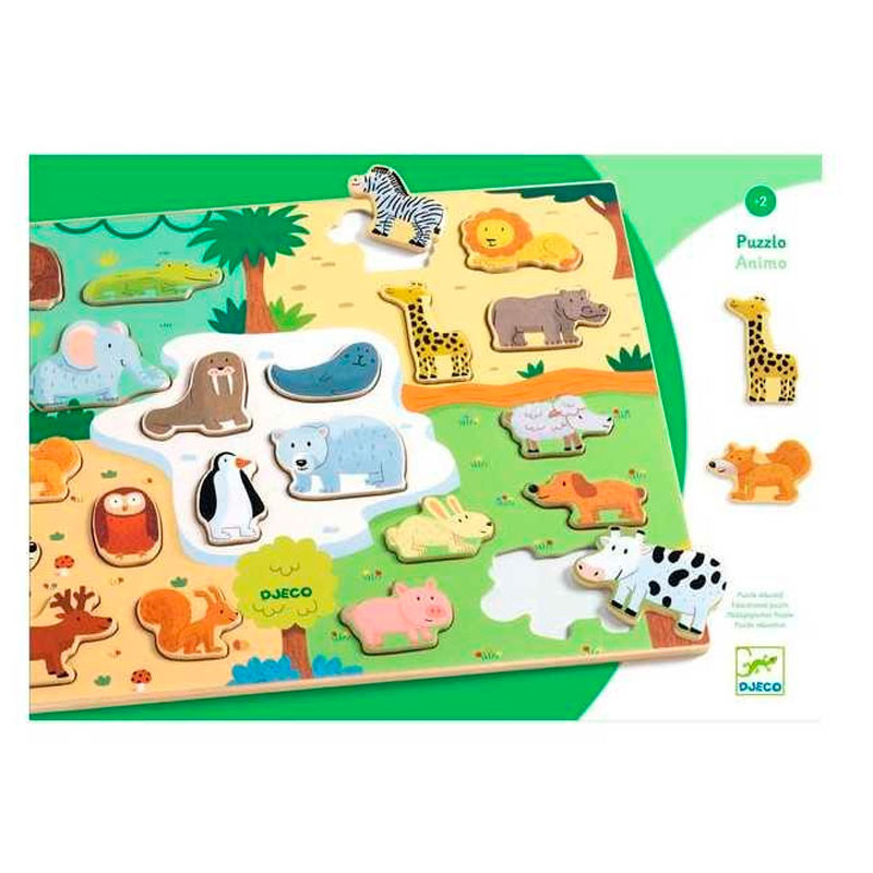 Puzle encaixable de fusta Animals - Puzzlo Animo