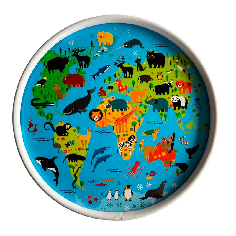 Puzzle XL brilla en la oscuridad Mundo Animal  - 100 piezas