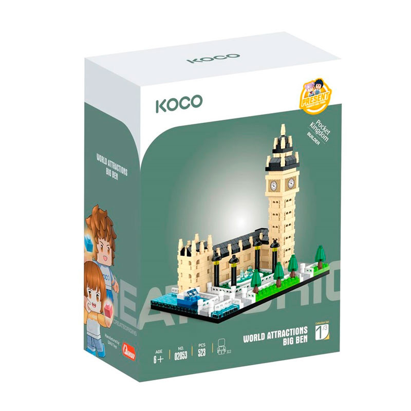 KOCO World Attractions: BIG BEN - Set de construcció Pocket Kingdom