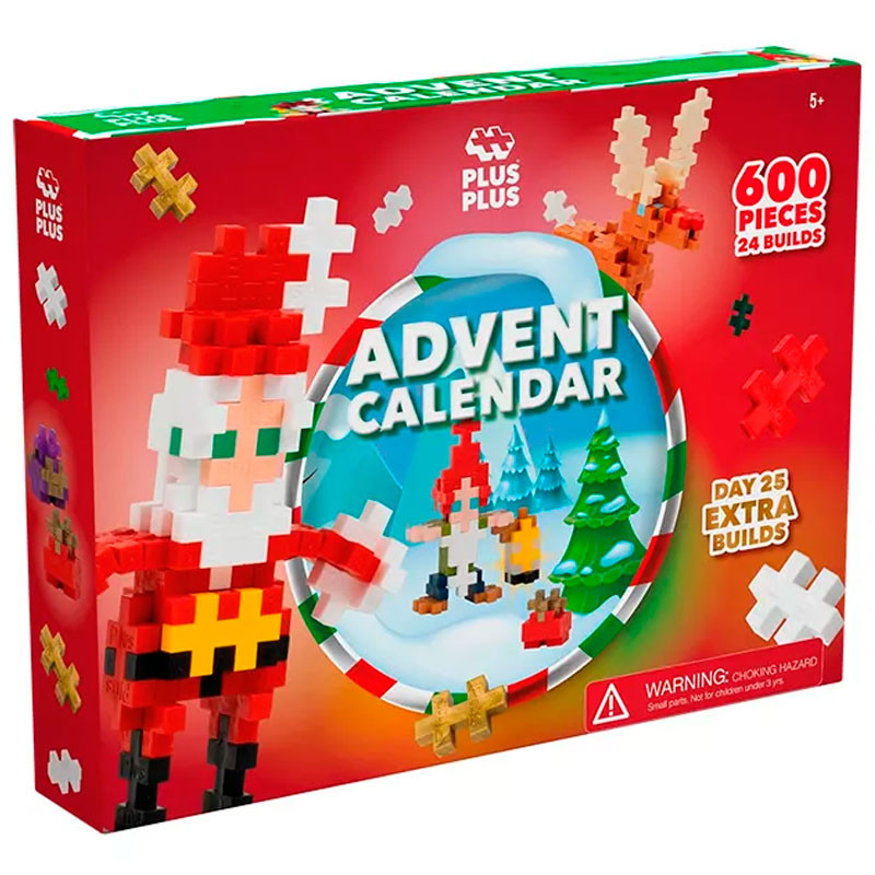 Plus-Plus Mini Calendario de Adviento 600 piezas - juguete de construcción (2024)