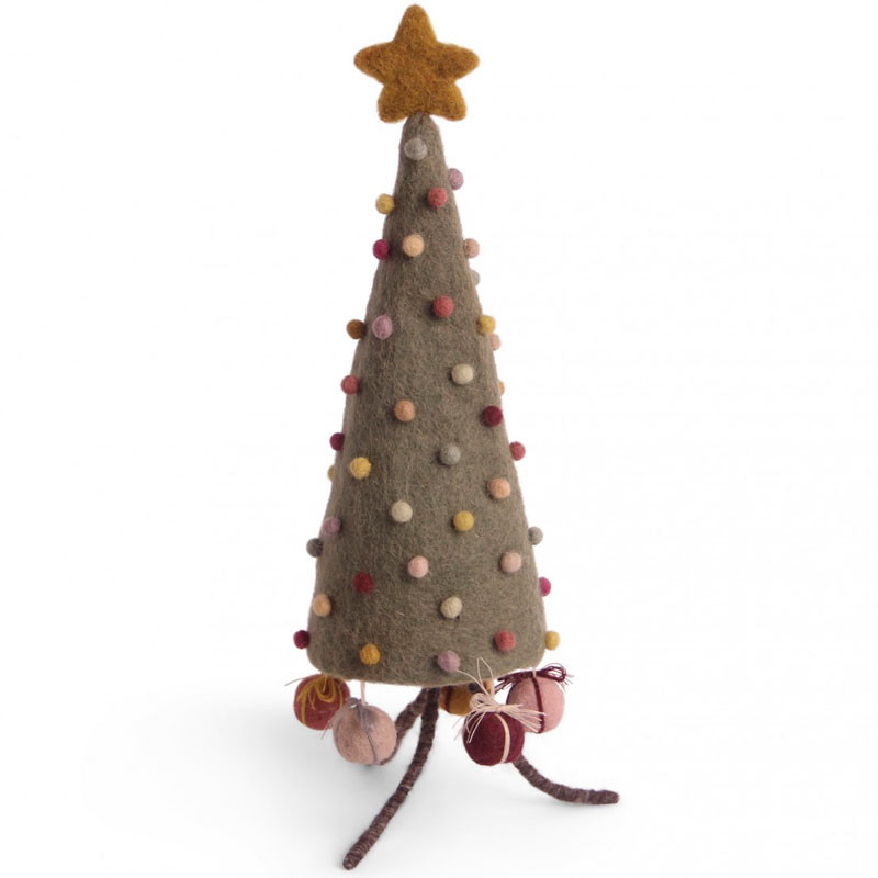 Árbol de Navidad de Fieltro con regalos - Decoración Navideña Gry&Sif (28 cm)