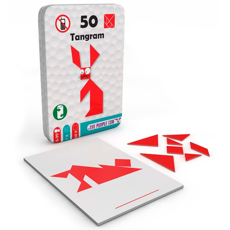 Tangram Magnético - juego de viaje en lata con 50 retos