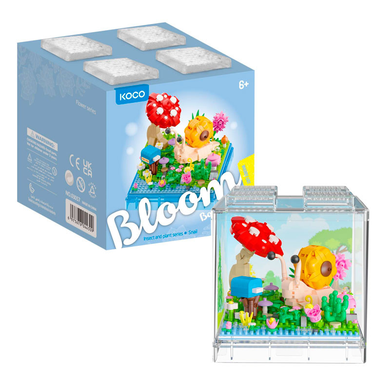 KOCO Bricks Insecto y Planta: Caracol - Set de construcción Pocket Garden