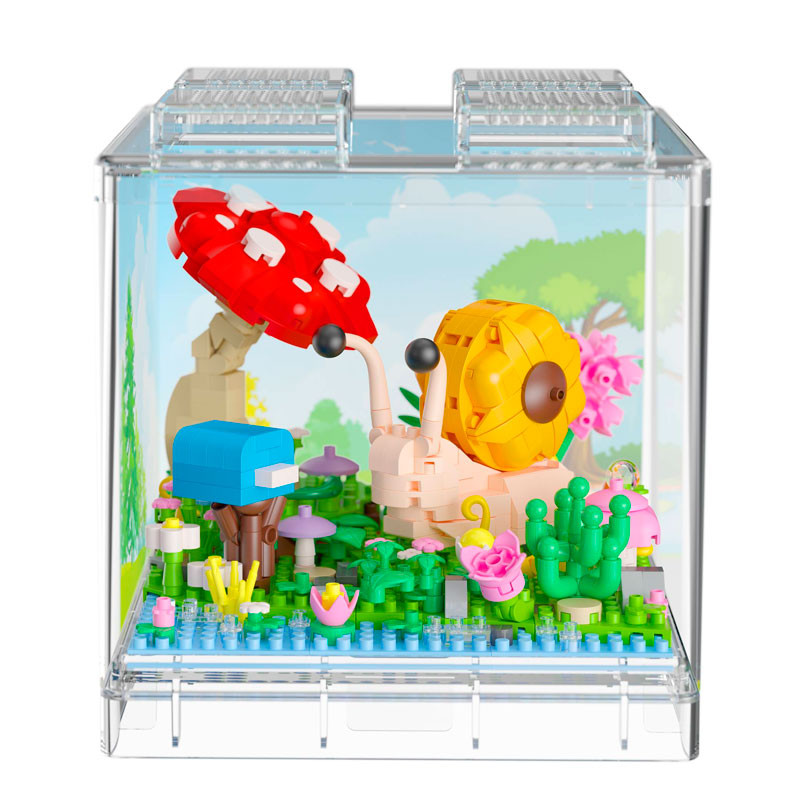 KOCO Bricks Insecto y Planta: Caracol - Set de construcción Pocket Garden