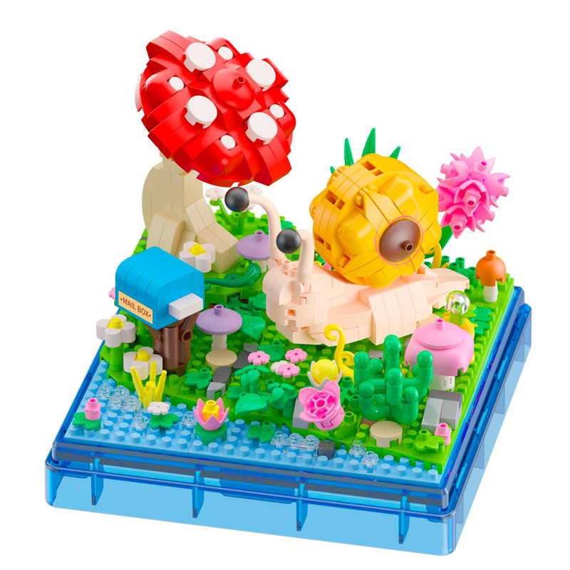 KOCO Bricks Insecto y Planta: Caracol - Set de construcción Pocket Garden